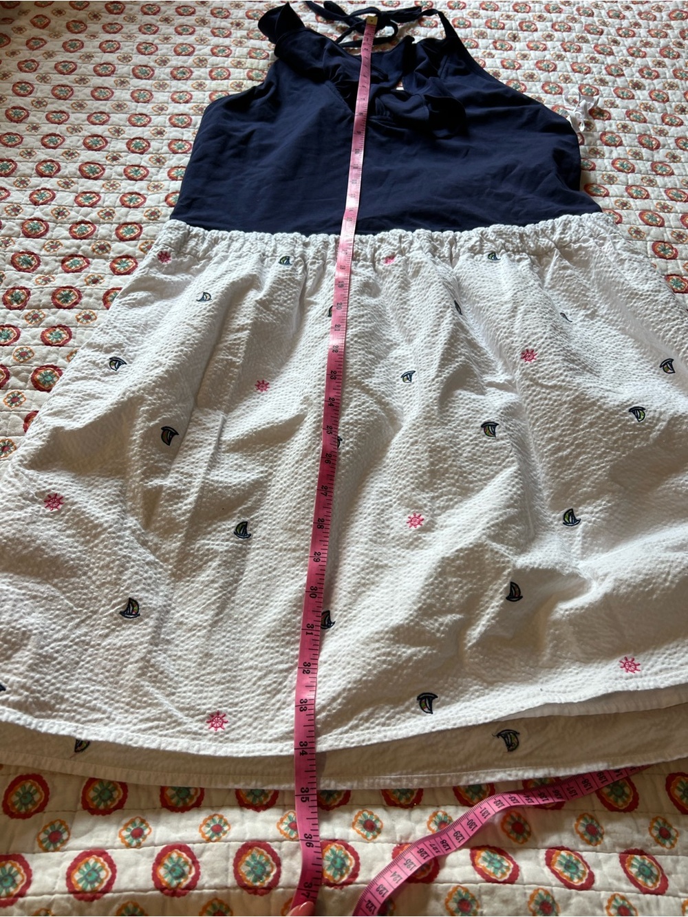 EUC Lilly Pulitzer Quinn Embroidered Halter Dress size XL - Picture 8 of 8